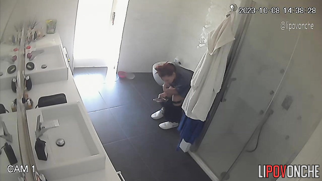 Lady woke up and slowly began her morning routine