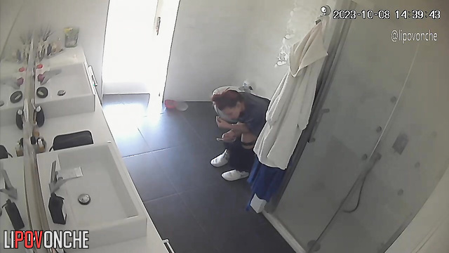 Lady woke up and slowly began her morning routine