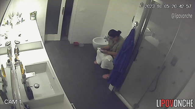 She will never know who installed the camera in the toilet