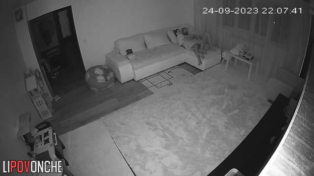 Man continued watching TV after he finished, look