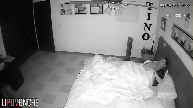 She likes the way he controls her in bed, spy camera