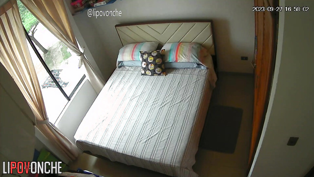 He doesn't like it when she moans during sex, spy cam