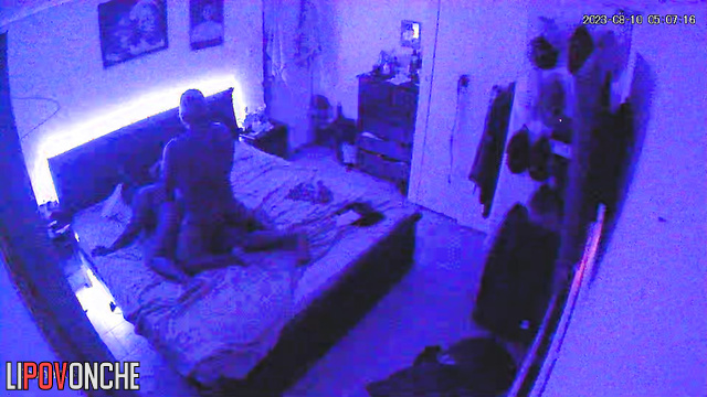 Old fart and milf had a romantic evening / hidden video