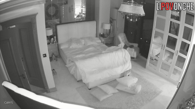 Young couple fucked hotly on the king size bed, look