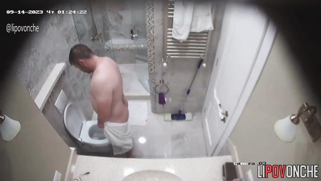 Spouses took turns taking a shower and went to work