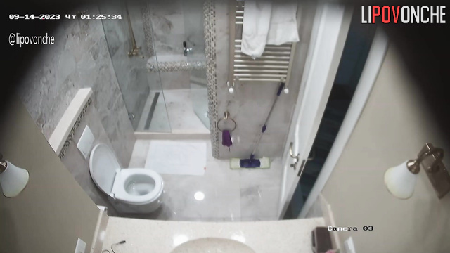 Spouses took turns taking a shower and went to work