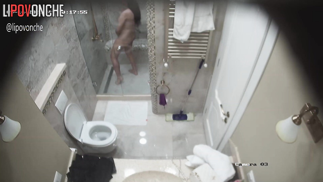 Whore taking a bath after having sex with an old fart