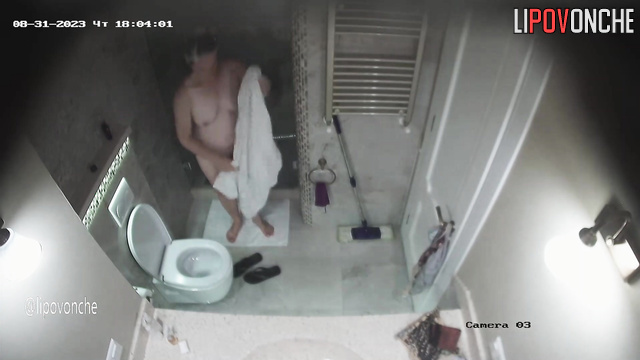 Her morning routine is always observable / bathroom tape