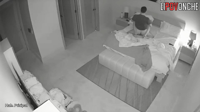 Couple fucked beautifully on the bed in the bedroom