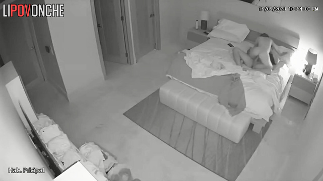 Couple fucked beautifully on the bed in the bedroom