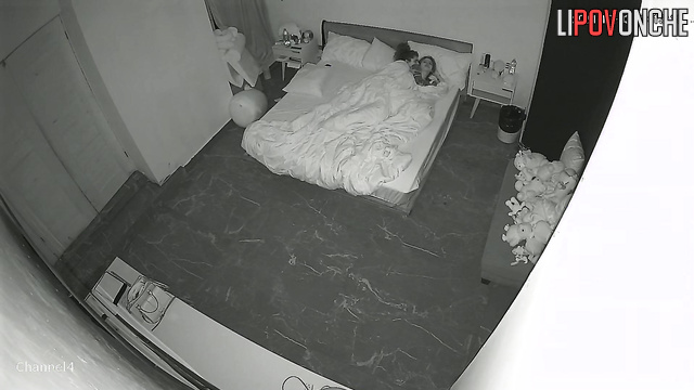It was their first night (lesbian love) spy camera
