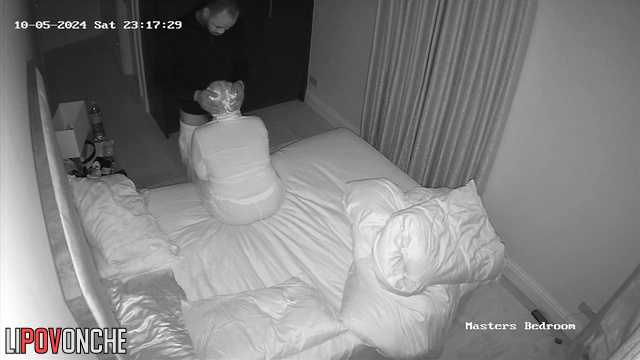 Black boyfriend and girlfriend enjoying sex in the dark