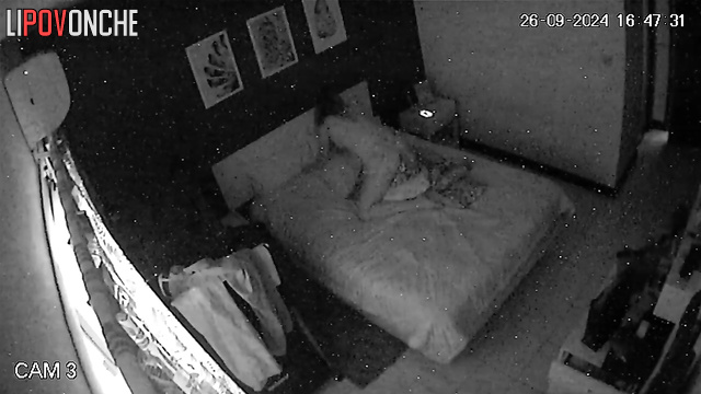 Look how strangely she rubbing her pussy against a pillow
