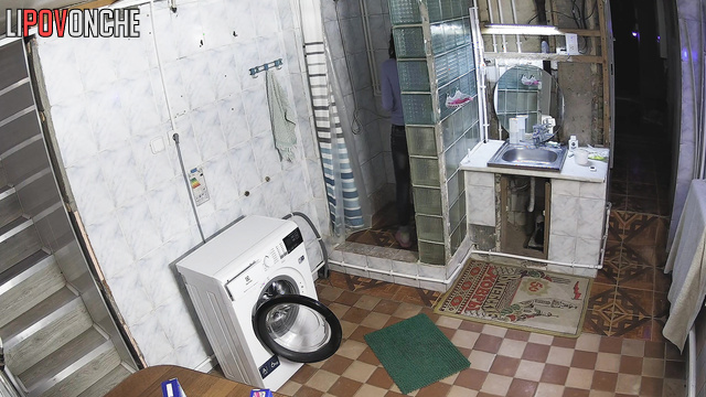 Someone installed a spy cam in shower and skinny girl doesn't know about it