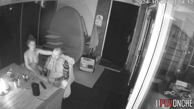 A couple's romantic evening of wine, sex and cigarettes (arousing scenes)