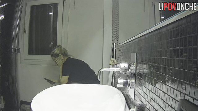 Hidden cam in toilet - blonde MILF doesn't know about it & acts so relaxed