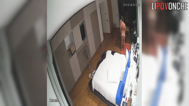 Naked rich couple enjoying the moments of their lives on the bedroom floor