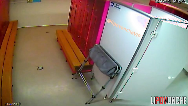 Daily routine of women in changing room (spy public cam)