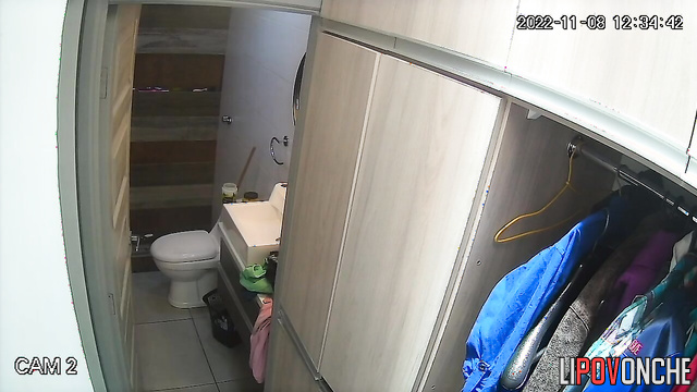 Woman applies a mask of her partner's semen to her face and naked body