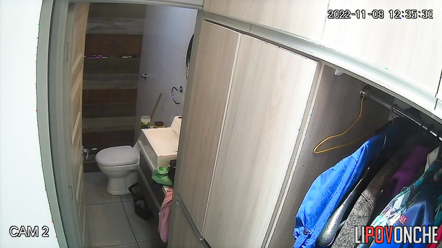Woman applies a mask of her partner's semen to her face and naked body