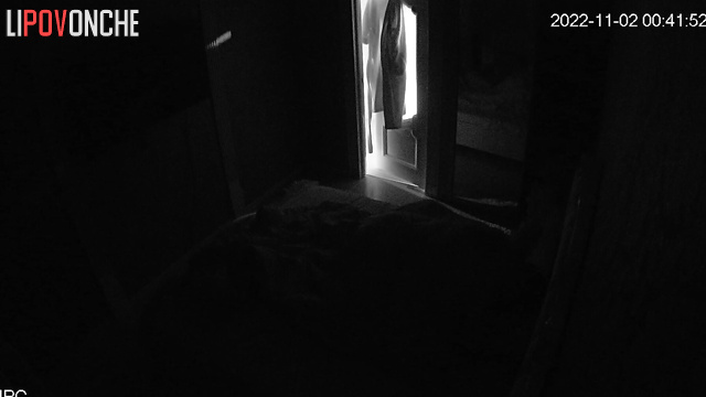 Oversized brunette gets an erected cock before sleep