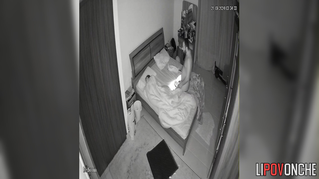 Horny man fucks his lazy wife and films it on his phone