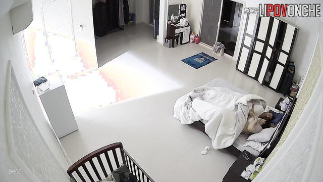 Relaxed wife let her darling husband fuck her ass, but not cum inside her