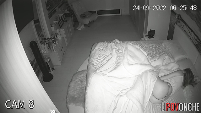 Tattooed dude wakes up his wife and starts banging her