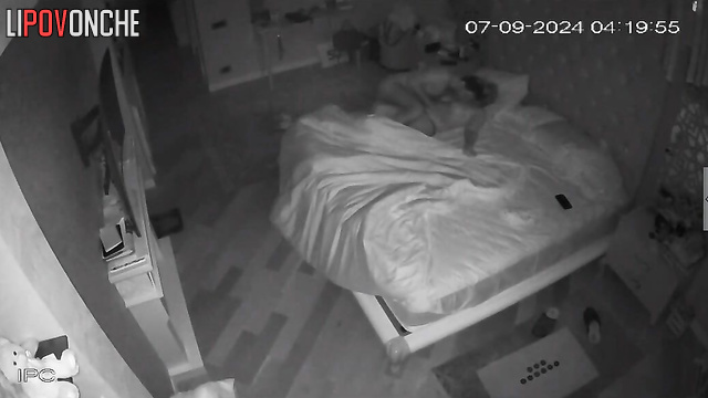 Balding man prefers to fuck his date in a sideways position