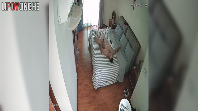 Curvy babe fucked at bedroom by her big dicked husband