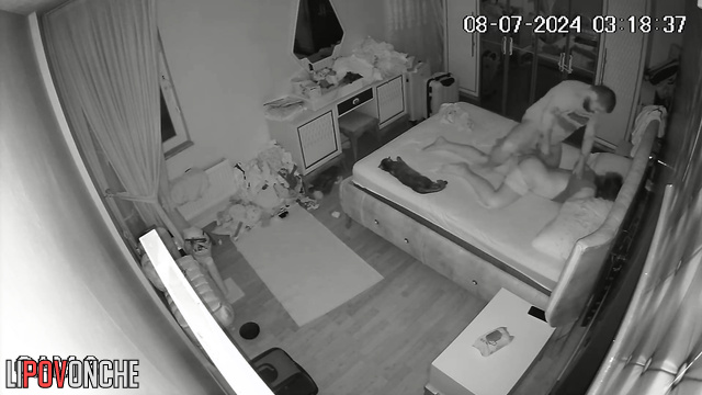 A husband warms up his wife's vagina to insert his long cock into it