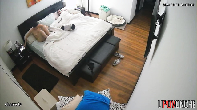 A slim cutie with small tits seduces her husband with her hot pussy