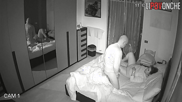 Fat wife takes off her panties, allowing her husband's fingers into her vagina