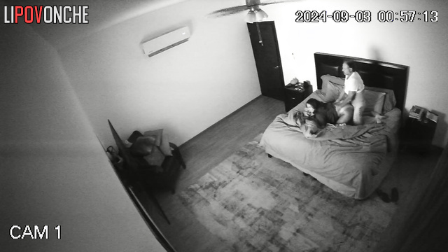 Wife stimulates her husband's cock so he can fuck her doggystyle
