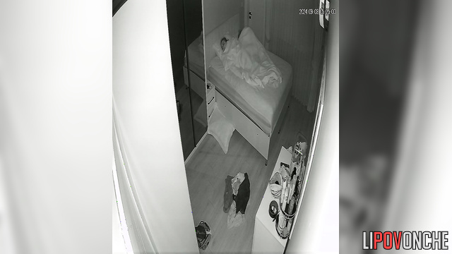 An excited bearded man quietly fucks his sleepy fat wife from behind