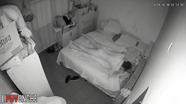 A young guy takes great pleasure in fucking his older, chubby girlfriend