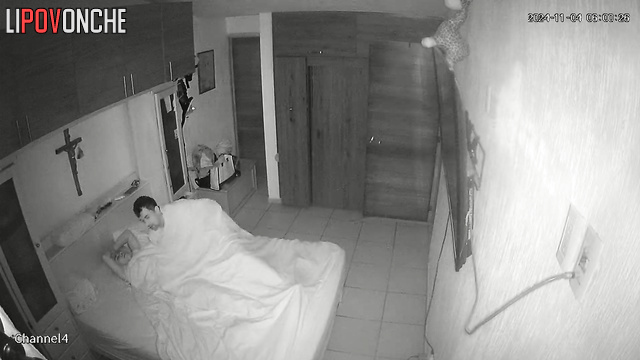 Husband caresses his sleepy wife's wet pussy before fucking her