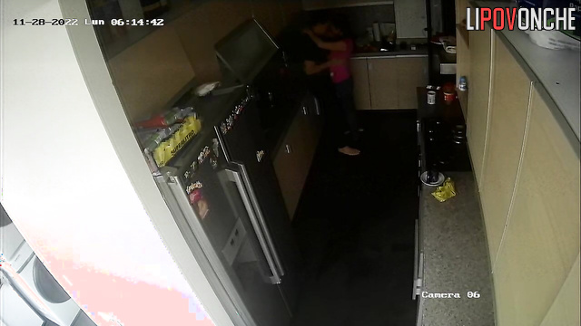 A young married couple had a little doggystyle sex in the kitchen