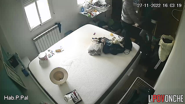 An excited man threw his busty wife onto the bed to gently fuck her