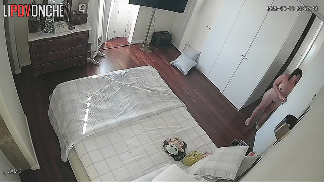 A female  neighbor discovered a bored mommy lying completely naked on the bed