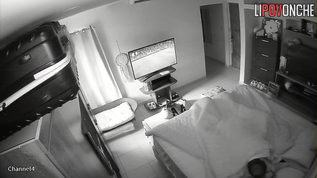 A man took a break from watching football to have hot sex with his wife