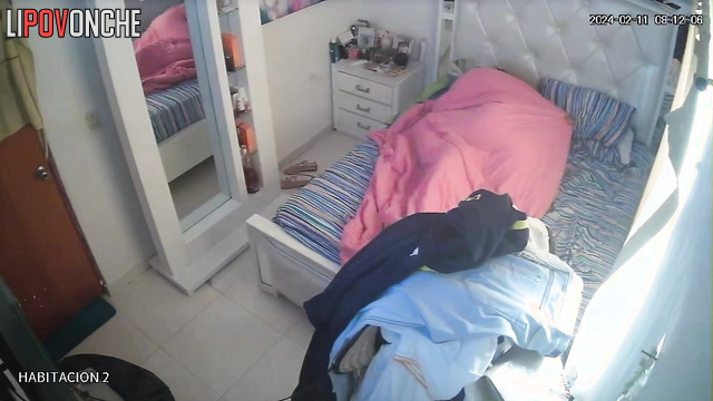 An excited man had morning sex with his chubby wife with a big butt