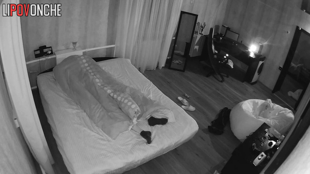 The seductive blonde fell asleep in her sexy lingerie, waiting for her lover
