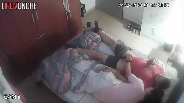 A bored wife decided to play with her husband's cock and lick it with her wet tongue