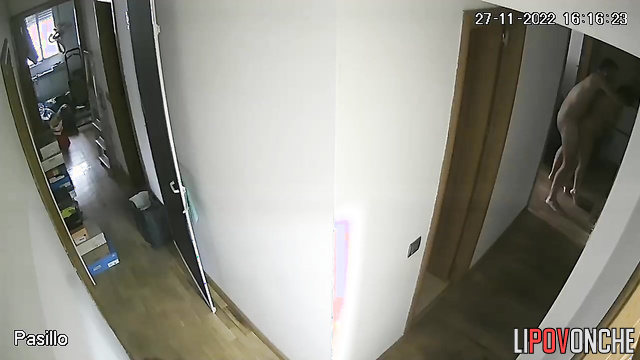 A man actively fucks a cute mommy with a short haircut in her bare ass