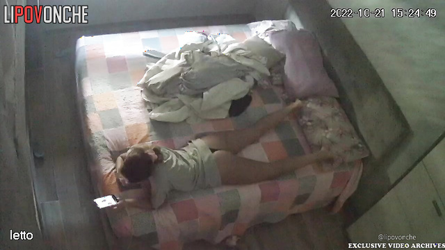 A slim student examines her bare bottom before putting on sexy panties