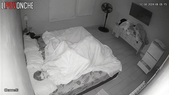 Husband plays with his tongue on his wife's wet pussy under the blanket