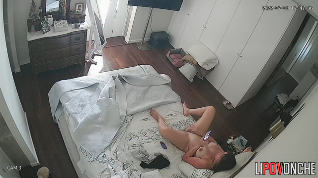 She loves to strip naked and masturbate, solo video