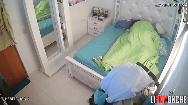 She loves to get attention from him in bed - hidden cam