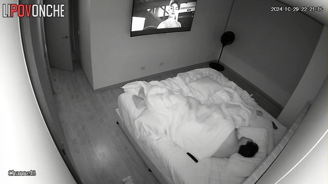 His penis makes her happy every night, hidden video